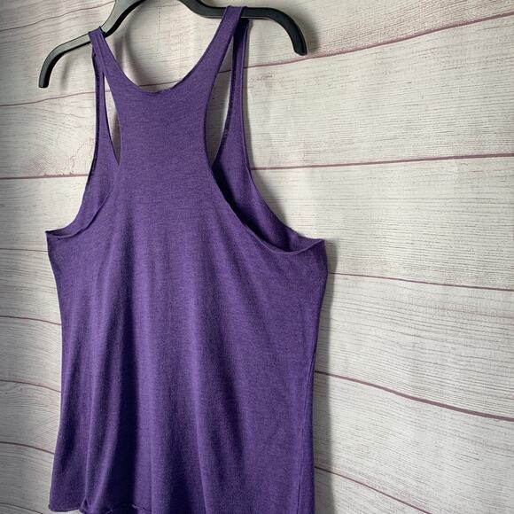 Next Level Apparel Purple Racerback Tank Too WORLD'S OKAYEST RUNNER Size XL - Picture 16 of 16